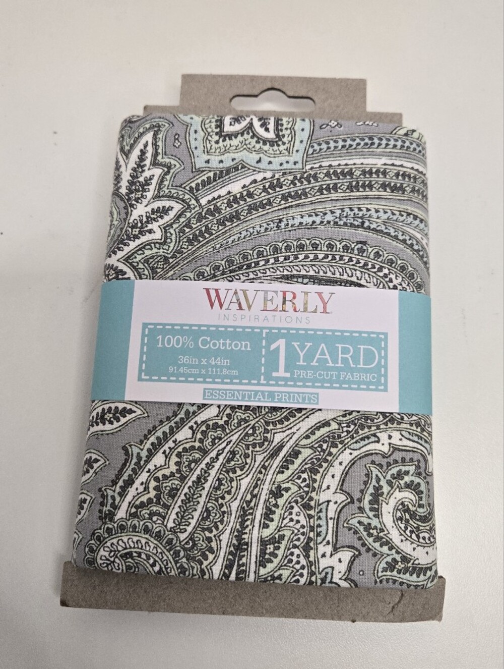 Waverly Inspirations Essential Prints Dew Grey 1 Yard 36"x44" 100% Cotton